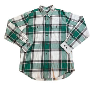 Filson Men’s Scout White Green Plaid Buttondown Shirt